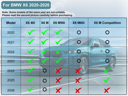 VEHICLE_MAT — AOMSAZTO all weather floor mats for 2020-2026 BMW X6