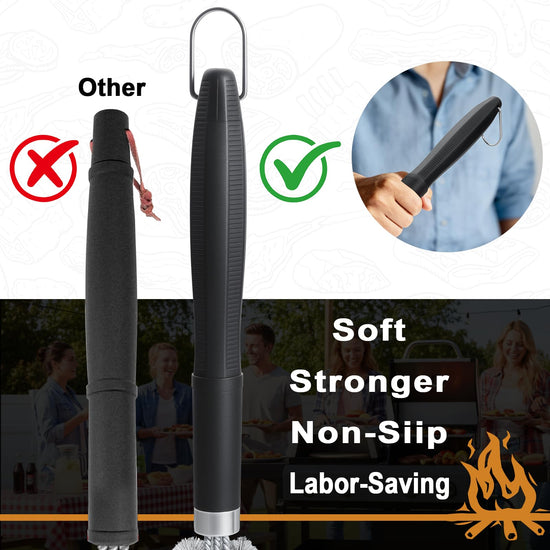 Cleaning brush — Bristle free design with wide scraper for worry free cleaning