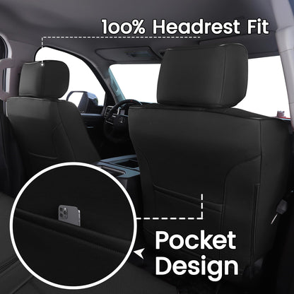 HKZ vehicle seat covers - Custom fit leather for Toyota Tundra 2022-2026 CrewMax and Double Cab