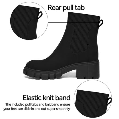 Athlefit women's Chelsea boots — Fashion slip on platform ankle design