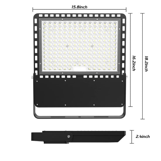 ILLSTAR 400W LED Stadium Lights,60000LM Super Bright LED Flood Light Outdoor for Arena,Backyard,Parking lot,Warehouse etc,100-277V Input,ETL Certification IP66 Waterproof.