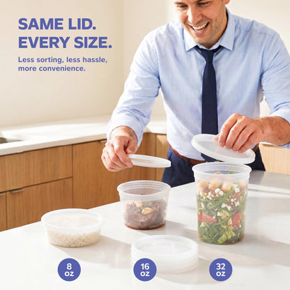 GUSTO food storage containers with airtight lids - ideal for soups and meal prep