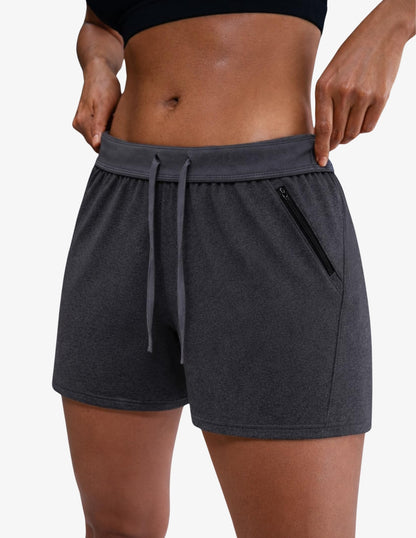 Liberty Imports women's lounge workout shorts with zipper pockets