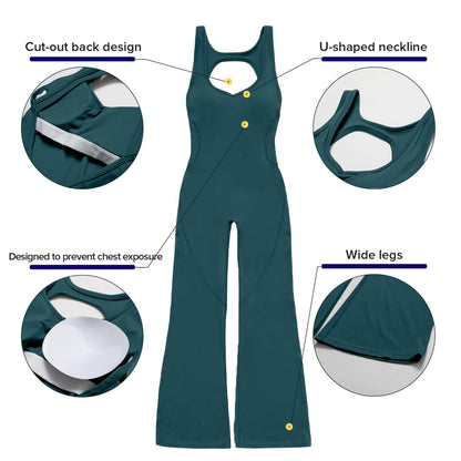 OEAK women's leotard with tummy control cutout and backless design