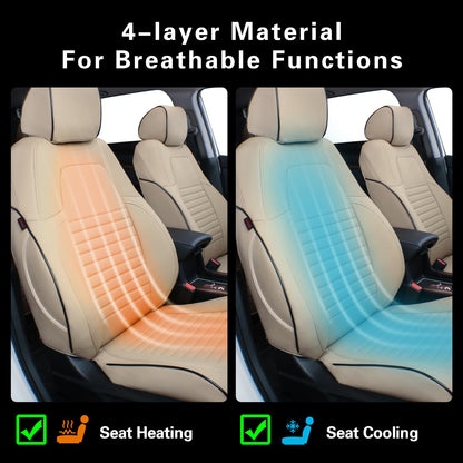 EKR vehicle seat cover — custom fit leatherette for Honda CRV 2017-2022 beige