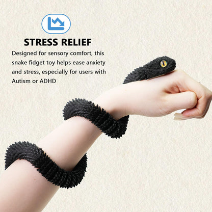 3D printed snake toy — flexible and fidget-friendly design