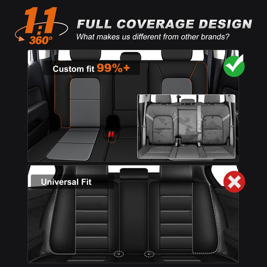 Vehicle seat cover — AOMSAZTO custom fit for Chevy Colorado and GMC Canyon 2023-2026