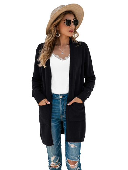 Women's kimono cardigan — oversized soft outwear with pockets by TASAMO