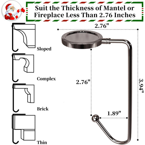 TEMPORARY_HANGER_HOOK — Non-slip metal stocking hangers for mantle by 365park