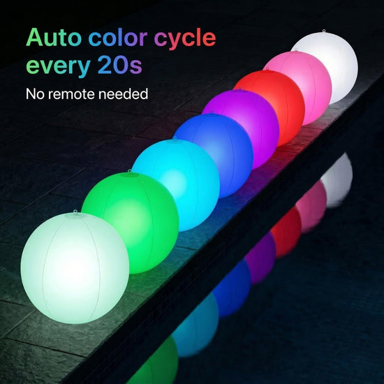 HAPIKAY solar floating pool lamp – 14 inch waterproof LED color changing orbs