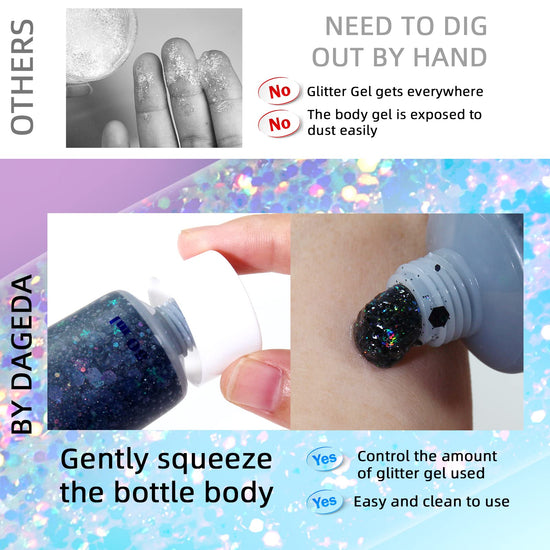 Ageda glitter — red, white and blue body and face glitter
