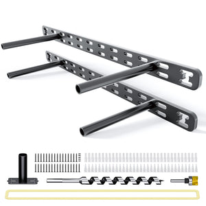 MOUNT_BRACKET — Heavy duty black metal floating shelf brackets with tools included