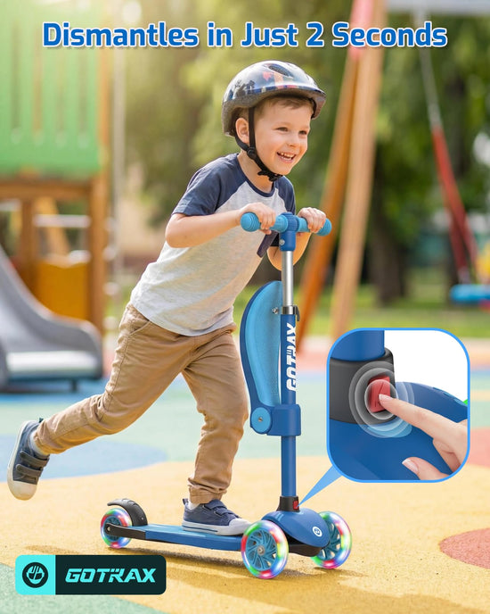 Gotrax KS3 kids kick scooter with adjustable handlebars and LED lighted wheels