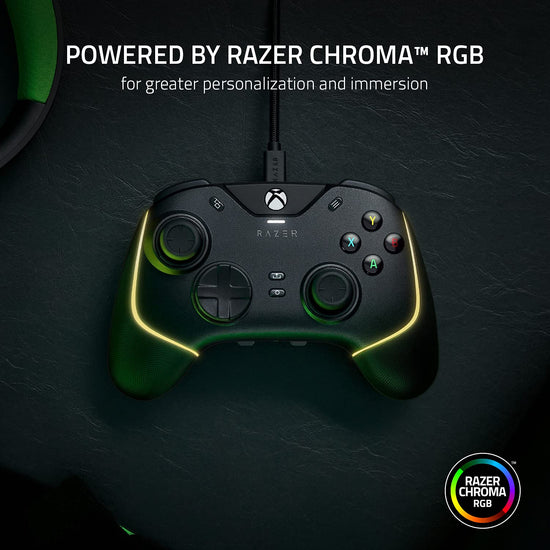 Razer Wolverine V2 Chroma controller — wired design with RGB lighting