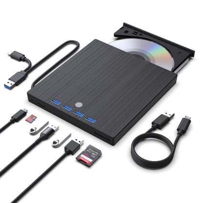 Optical disc drive — 9 in 1 USB 3.0 and Type-C with multiple ports and slots