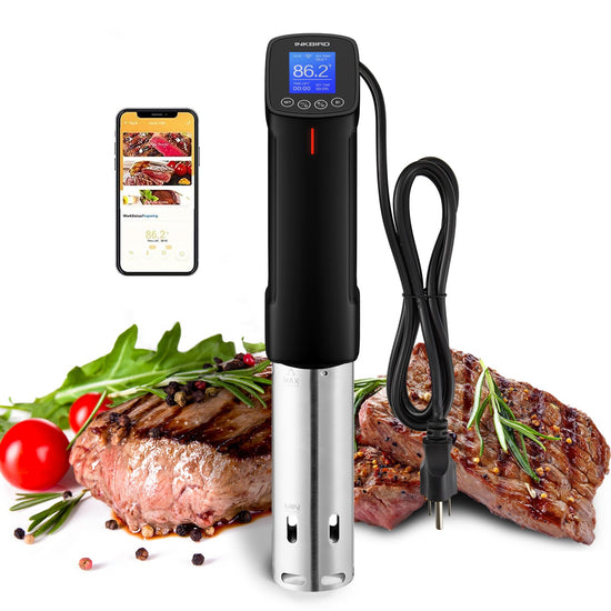 INKBIRD WIFI sous vide machine — 1000 watts with 14 free preset recipes and timer