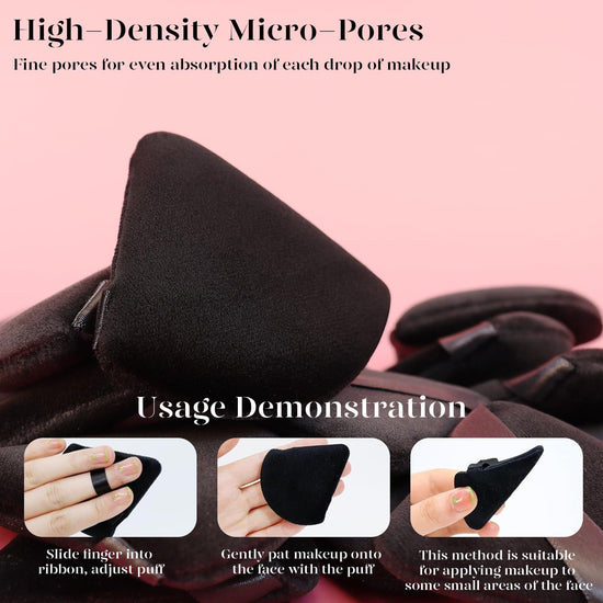 Cosmetic sponge — 12-piece triangle makeup puff set by Beakey