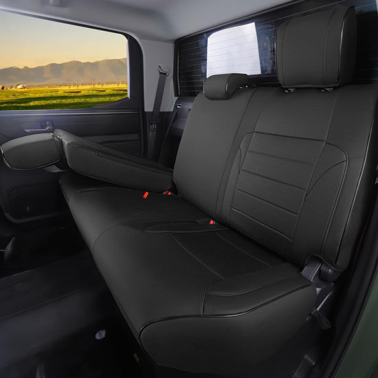 HKZ vehicle seat covers - Custom fit leather for Toyota Tundra 2022-2026 CrewMax and Double Cab