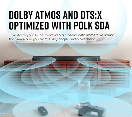 Polk Audio MagniFi Max SR speakers — surround sound bar with wireless subwoofer and voice control.