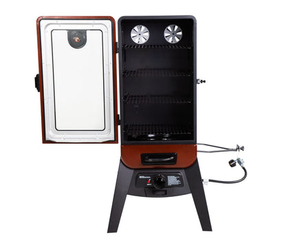 Pit Boss food smoker — 3-series gas vertical smoker in red hammertone