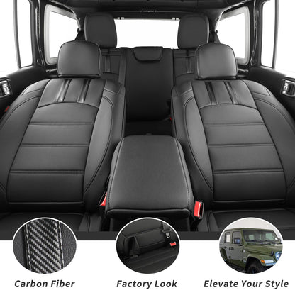 coverdream Wrangler seat covers - luxury waterproof leather for Jeep Wrangler 2018-2026