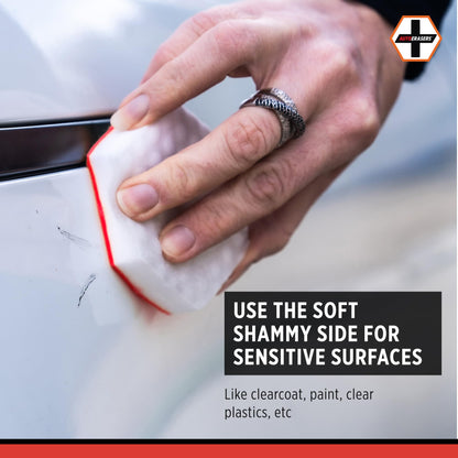 Utility sponge — Instant detailing car wash sponge with microfiber towel
