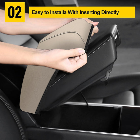 AOMSAZTO center console covers for Toyota Highlander in beige color
