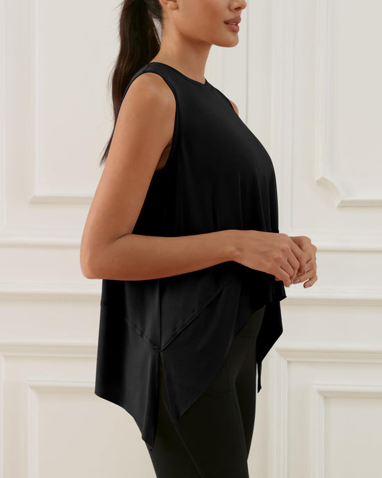 Shirt — Modal soft sleeveless cropped top for women by ODODOS