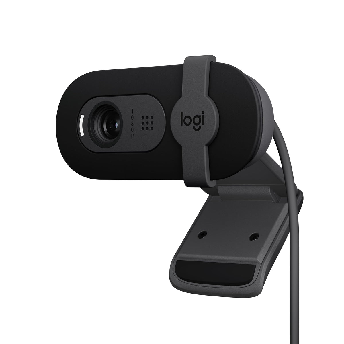 Logitech Brio webcam — Full HD 1080p with built-in mic and shutter