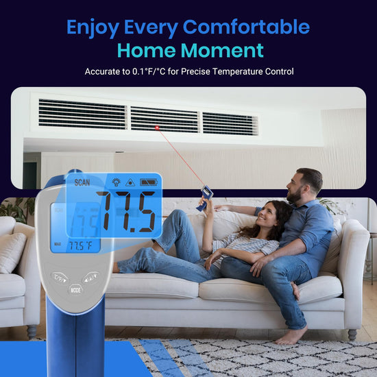 Etekcity infrared thermometer – measures temperatures from -58°F to 1130°F for various uses