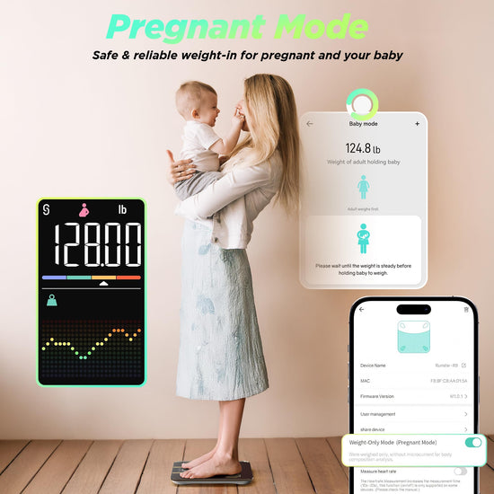 RunStar weigh scale — smart scale with 8-in-1 VA display and body composition app sync