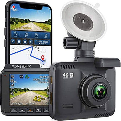 ROVE R2-4K dash cam — 4K UHD with built-in WiFi and GPS