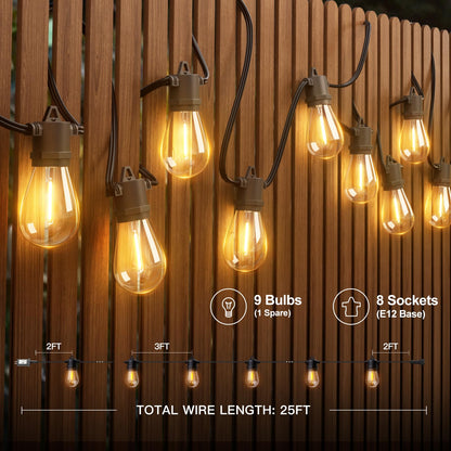 addlon string lights with LED bulbs