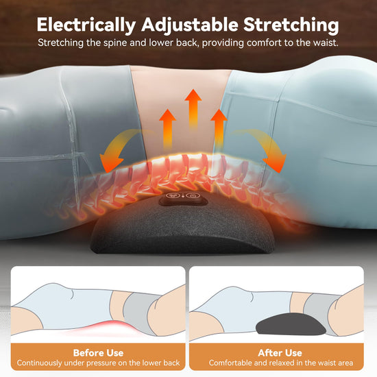 Triple Fusion Back Massager with Heat Vibration and Stretch
