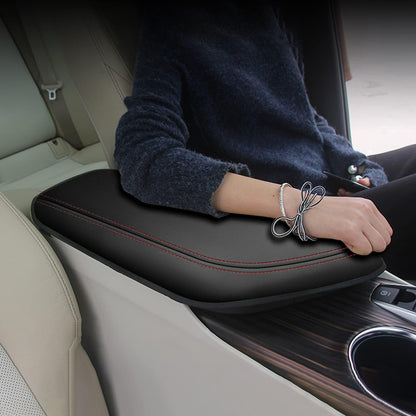Auto accessory — Armrest covers for 2018-2024 Toyota Camry with red stitching