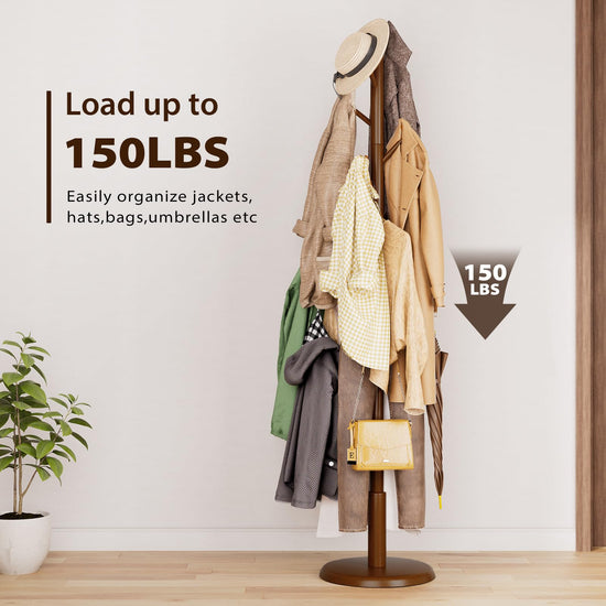 Taitiy clothes rack with 10 hooks for bedroom, living room, entryway