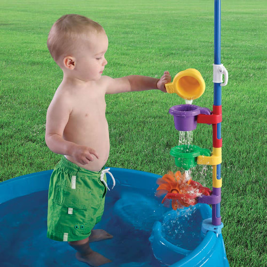 Step2 splash pool with umbrella and toy accessories for toddlers 2+ years old