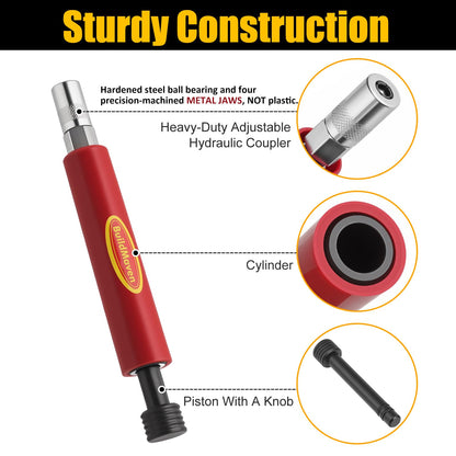 BuildMaven Grease Fitting Cleaning Tool -Grease Zerk Cleaner, Zerk Fitting Cleaning Tool, Remove Old Dried Grease from Fittings, Pins, Shafts, Bushings, and Joints （Red）