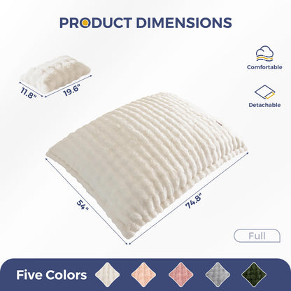 MAXYOYO bean bag chair with pillow - 3 in 1 convertible design for adults