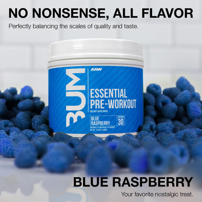 RAW Nutrition - Essential pre workout formula for men and women, energy powder for fitness