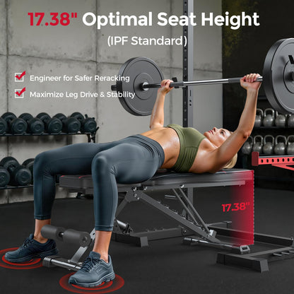 FLYBIRD WB2 fitness bench — adjustable and foldable incline design for workouts