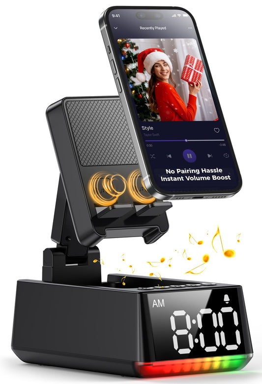 Bluetooth speaker with phone stand and HD sound for gifts for him or her