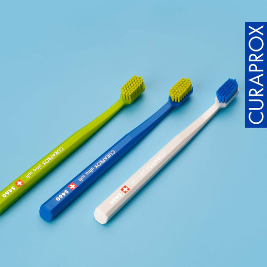 Curaprox CS 5460 ultra-soft toothbrush – gentle plaque removal, 3-pack, random colour