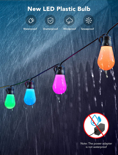 Govee string lights — Bluetooth RGBW outdoor with app control and waterproof design