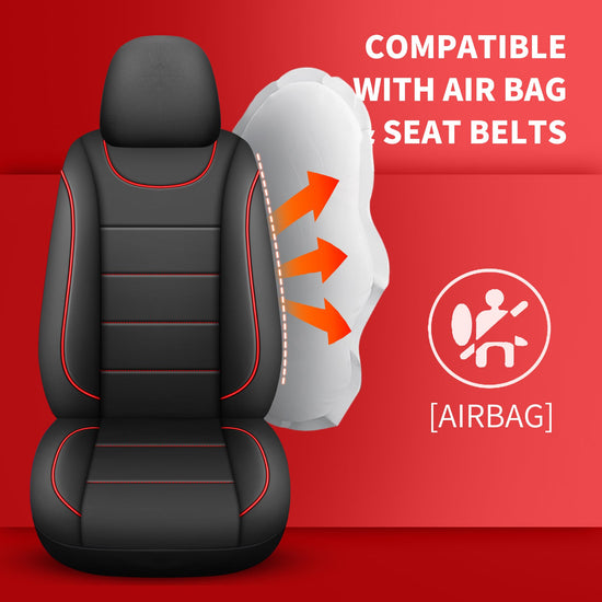 HChengkikz vehicle seat cover — Quilted leather, waterproof, airbag compatible