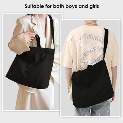 Glintivo women's canvas tote bag - inside out design with adjustable strap for work and travel