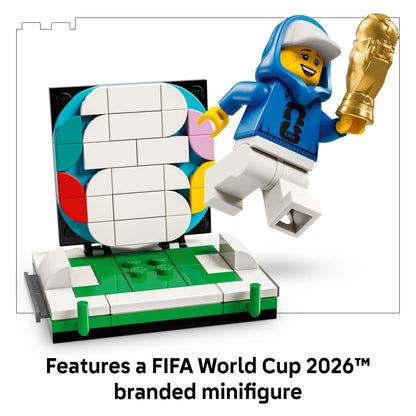 LEGO building block set — FIFA World Cup trophy with 2026 minifigure