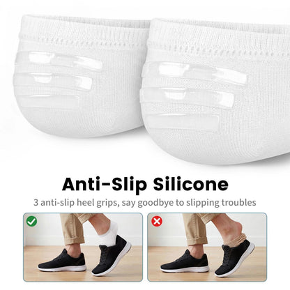 Wernies no show socks with non slip grips for men, low cut ankle casual cotton socks 6-13Wernies no show socks — low cut ankle socks with non slip grips for men 6-13
