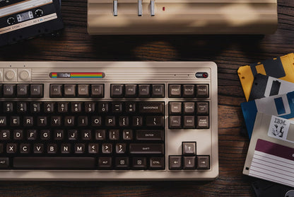 8BitDo mechanical keyboard — Bluetooth and USB-C connectivity with hot swappable keys