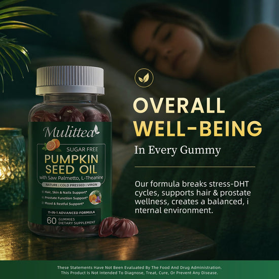 (2 Pack) Pumpkin Seed Oil with Saw Palmetto Gummies, Plus L-Theanine for Mood, Hair & Prostate Support* -Virgin Cold Pressed, Essential Fatty Acids & Phytosterols |Non-GMO| for Women & Men-60 Chews